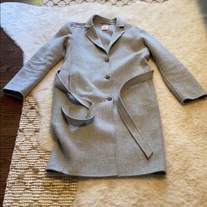 Light Gray unlined wool blend Gap coat